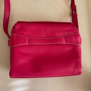 Brown Buffel Unique Red Leather handbag